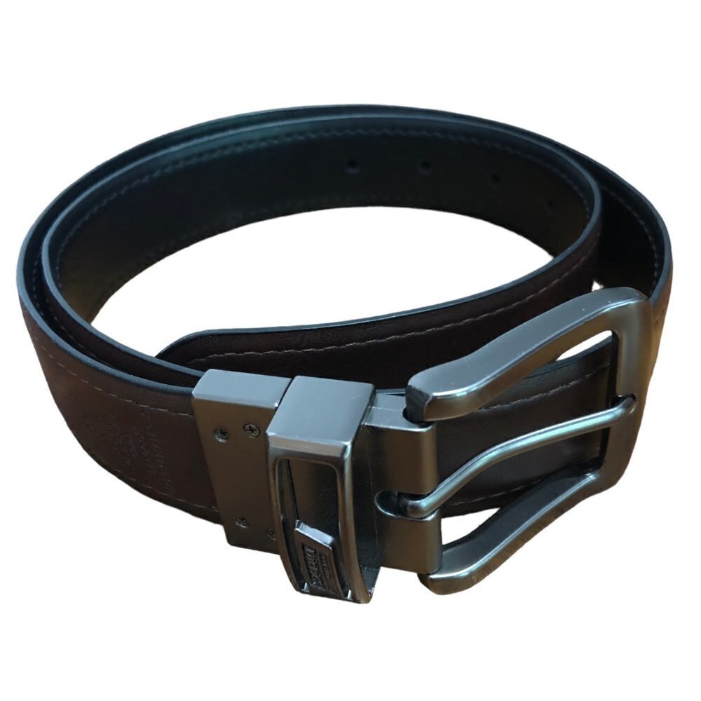 NWOT Dickies Chocolate Brown Leather Belt leather Size L / 38 Very Nice Buckel!